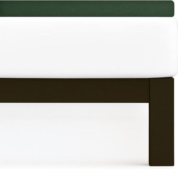 Traumschlaf Flausch Frottee Topper Spannbettlaken|90x190 cm - 100x200 cm| tanne