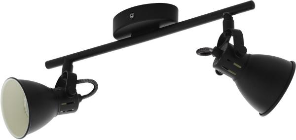 Eglo 98398 Spotleuchte LED SERAS 2 Stahl schwarz GU10 2x3W L:37cm B:6,5cm