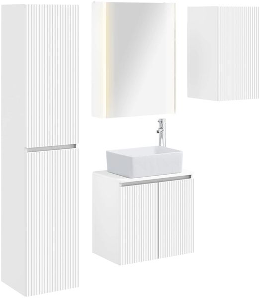 vidaXL Badezimmerschrank-Set 5 pcs Weiß 53 x 15,5 x 70 cm 3407327
