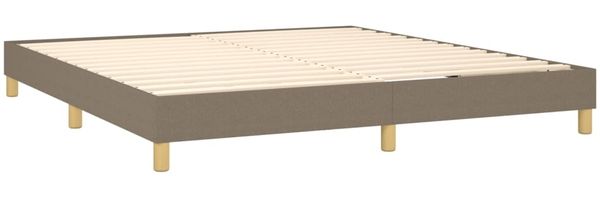vidaXL Boxspringbett mit Matratze Taupe 180x200 cm Stoff 3126825 Bild 4
