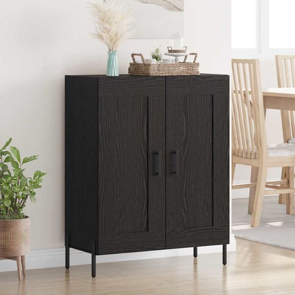 vidaXL Sideboard Schwarz Eichen-Optik 69,5 x 34 x 90 cm 881605