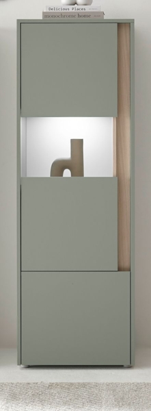 Vitrine Center in Salbei und Eiche 50 x 155 cm Bild 2