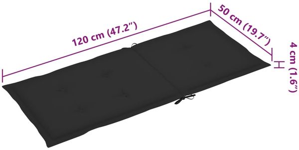 vidaXL Schaukelstuhl mit Kissen Bambus 3063910 Bild 9