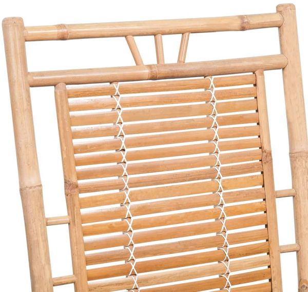 vidaXL Schaukelstuhl mit Kissen Bambus 3063910 Bild 4