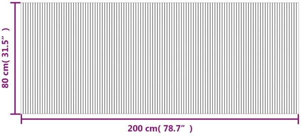 vidaXL Teppich Rechteckig Schwarz 80x200 cm Bambus 376774 Bild 8