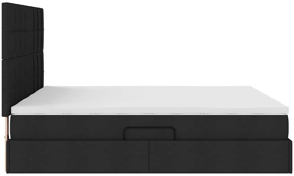 vidaXL Bett mit LED-Lichtleisten Schwarz 180 x 200 cm Stoff 3372835 Bild 12