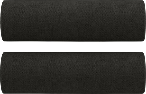 vidaXL Zierkissen 2 Stk. Schwarz Ø15x50 cm Stoff 349505