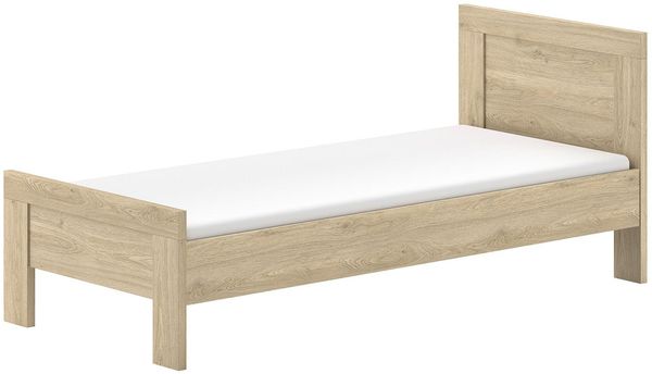 SAM Artikel-Set 4-tlg. best aus, Einzelbett , Nachtkonsole, Kleiderschrank 3-trg, Kommode mit 2 Türen, Ausf. Eiche Melamin Dekor Bild 3