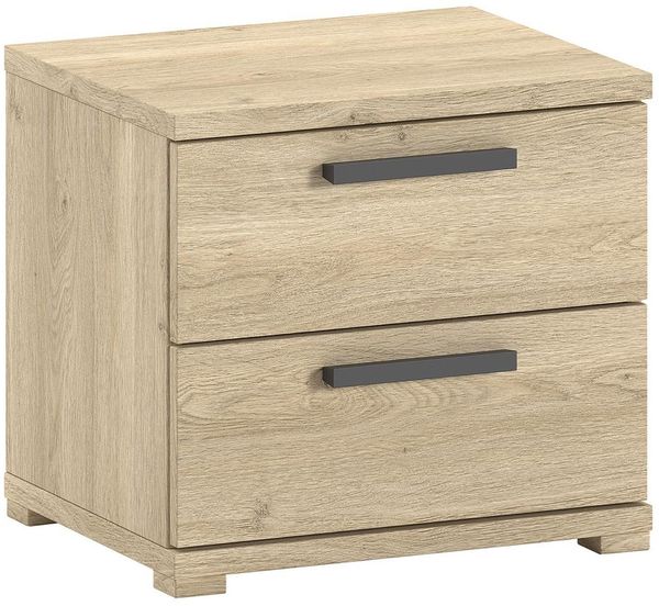 SAM Artikel-Set 4-tlg. best aus, Einzelbett , Nachtkonsole, Kleiderschrank 3-trg, Kommode mit 2 Türen, Ausf. Eiche Melamin Dekor Bild 7