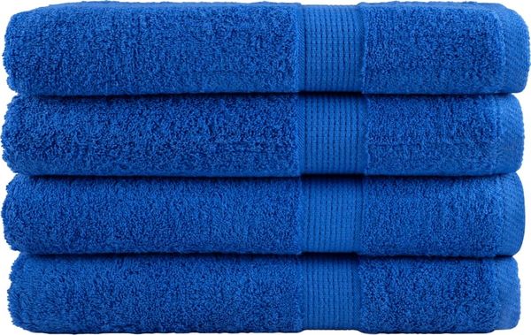 vidaXL Premium Handtücher SOLUND 4 Stk. Blau 100x200 cm 600 g/m² 137198