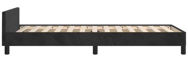 vidaXL Bettgestell mit Kopfteil Schwarz 80x200 cm Samt 3125906 Bild 7