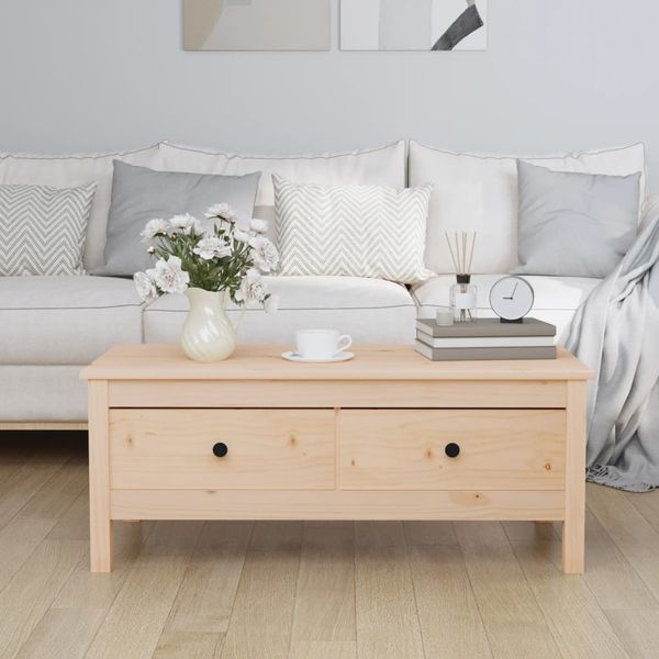 vidaXL Couchtisch 100x50x40 cm Massivholz Kiefer 814604
