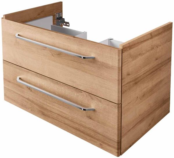 FACKELMANN MILANO Waschbeckenunterschrank 80 cm breit, Braun hell
