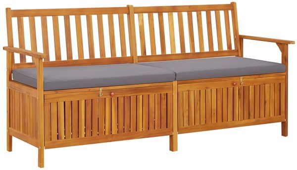 vidaXL Truhenbank mit Kissen 170 cm Massivholz Akazie 316741