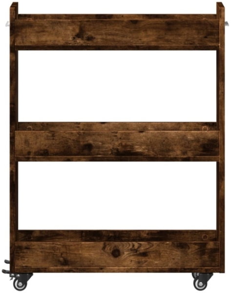 vidaXL Schrank mit Rollen Räuchereiche 60x22x79 cm Holzwerkstoff 840419 Bild 2