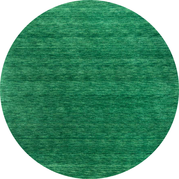 Gabbeh Teppich - Softy - Uni 200 x 200 cm - dunkelgrün - rund