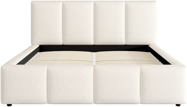 Polsterbett,Doppelbett,160 x 200cm,Bett mit Lattenrost, Kopfteil, gepolstertes Kopfteil, Beige Bouclé Bild 10