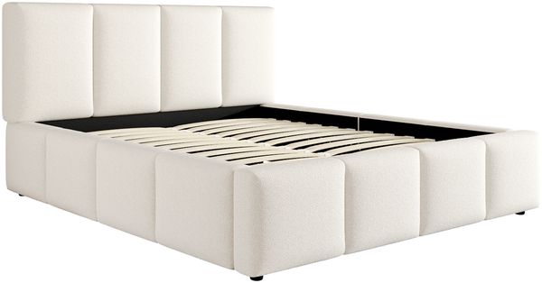 Polsterbett,Doppelbett,160 x 200cm,Bett mit Lattenrost, Kopfteil, gepolstertes Kopfteil, Beige Bouclé Bild 9