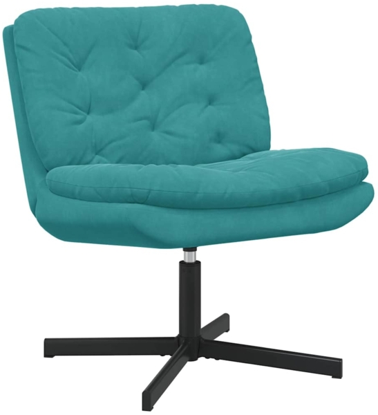 vidaXL Drehender Entspannungsstuhl Türkis 63 x 75 x 76 cm Samt 42007368