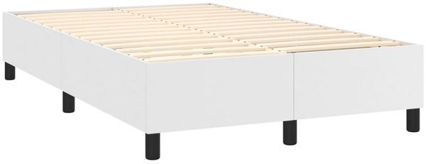 vidaXL Polsterbett mit Matratze & LED Weiß 120x200 cm Kunstleder [3135814] Bild 5