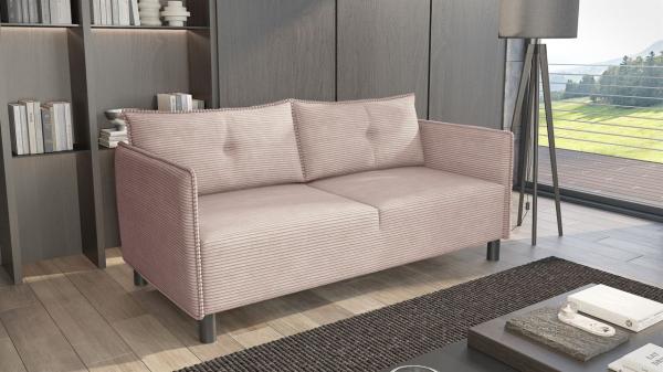 Sofa 3-er Designersofa DECLAN in Stoff Lincoln Altrosa