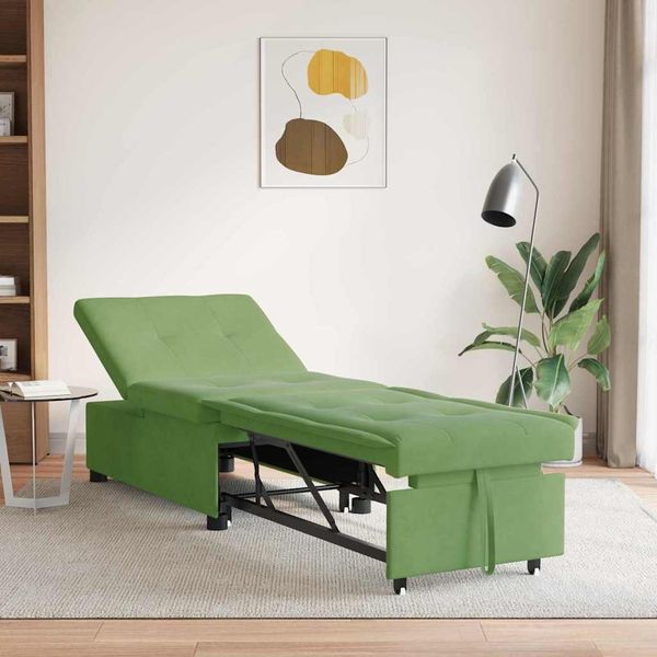 vidaXL Schlafsofa Hellgrün 194 x 67 x 82 cm Samt 42008597
