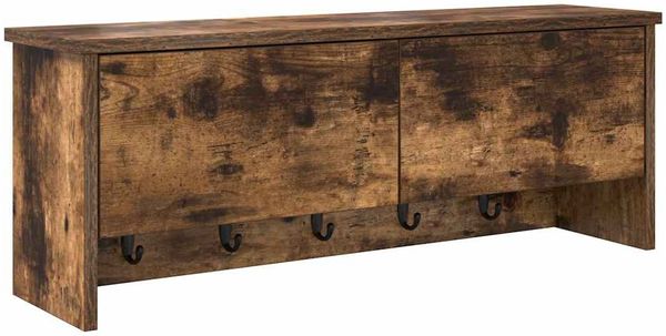 vidaXL Wandmontierter Kleiderständer Räuchereiche 80 x 20 x 30 cm 874343