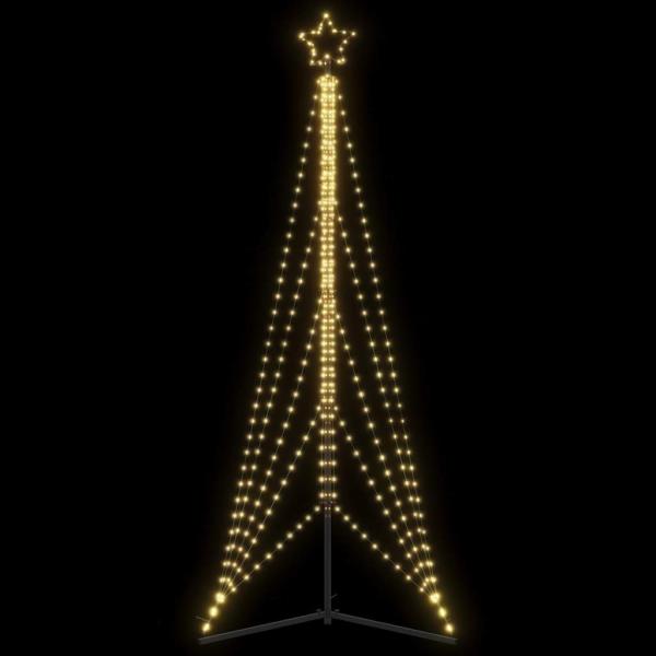 vidaXL Weihnachtsbaum-Beleuchtung 525 LEDs Warmweiß 302 cm 4016416