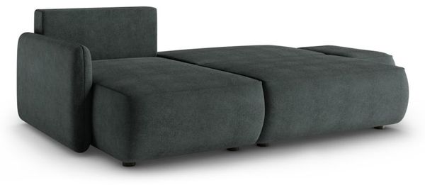 Ecksofa mit Schlaffunktion Sofa LUKA in Stoff Cremona Anthrazit Ottomane Links Bild 2