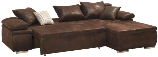 Ecksofa Camilla L-Form Bezug in Vintage-Braun Bild 4