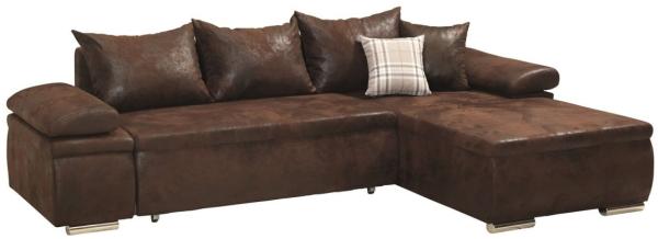 Ecksofa Camilla L-Form Bezug in Vintage-Braun Bild 3