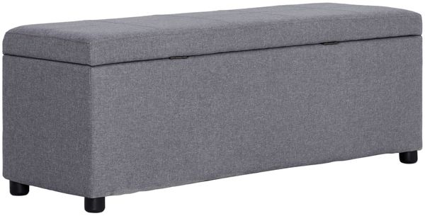 vidaXL Bank mit Staufach 116 cm Hellgrau Polyester 281317 Bild 4