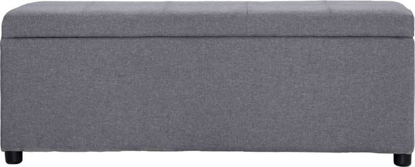 vidaXL Bank mit Staufach 116 cm Hellgrau Polyester 281317 Bild 2