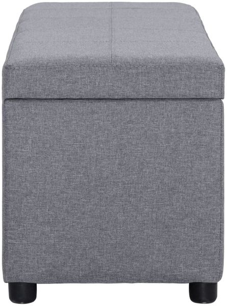 vidaXL Bank mit Staufach 116 cm Hellgrau Polyester 281317 Bild 3