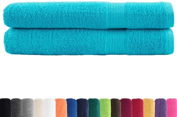 vidaXL Premium-Handtücher SOLUND 2 Stk. Türkis 100x200 cm 600 g/m² 137461