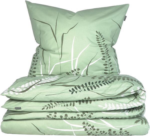 Schiesser Bettwäscheset Annic - Renforcé - 2-teilig - 155 x 220 cm - Grün