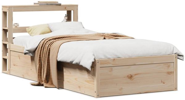 vidaXL Massivholzbett mit Kopfteil 75x190 cm Kiefer 3306366