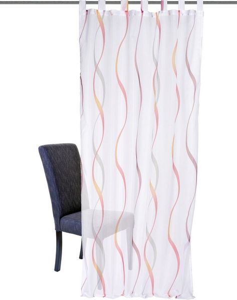 HOME WOHNIDEEN Gardine Colorado Springs (1 St), Schlaufen, transparent, Voile, HxB: 245x140