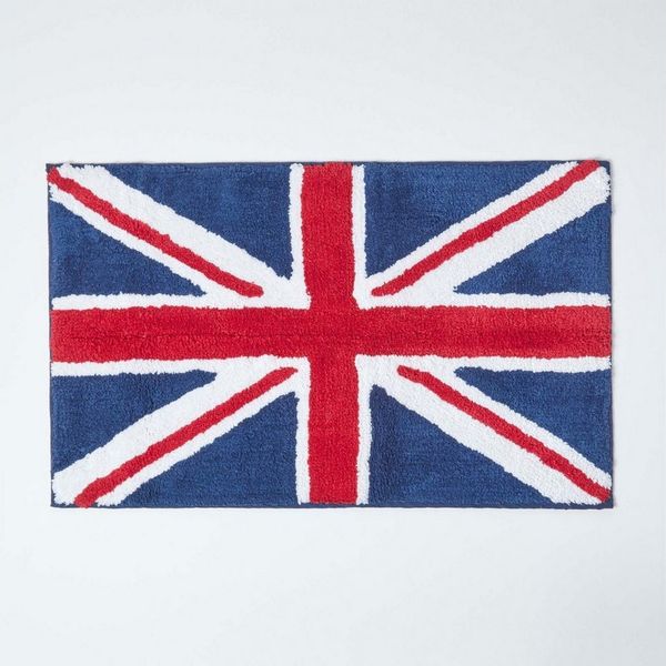 Homescapes Badematte Badematte Union Jack 100% Baumwolle, Höhe 20 mm, Badematte (45x75 cm)