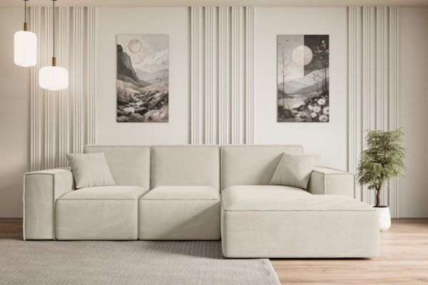 ALTDECOR Ecksofa SERRA-L-S, Couch mit Schlaffunktion, Wohnzimmer - Wohnlandschaft, Corner Sofa Bett Eckcouch Couch L-Form Schlafcouch Ausziehbar