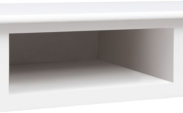 vidaXL Schreibtisch Weiß 108x45x76 cm Massivholz Paulownia 338535 Bild 8