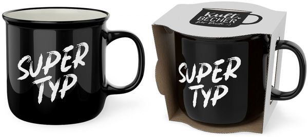 Kult-Becher Kaffeetasse Kaffee Tee Tasse 0,25l Geschenk la vida Supertyp 9043031