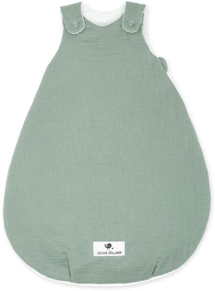 Julius Zöllner Babyschlafsack Musselin, 100% Musselin-Baumwolle / Füllung: Vlies aus 100% Polyester grün, 50/56