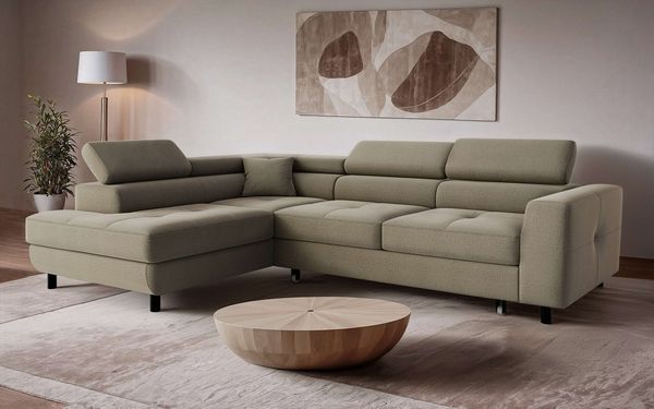 OTTO home Ecksofa AADEN Schlafsofa 254 cm - OTTO. Verlässliche Qualität, mit Bettfunktion, Bettkasten, Kopfstützen, rechts/links bestellbar