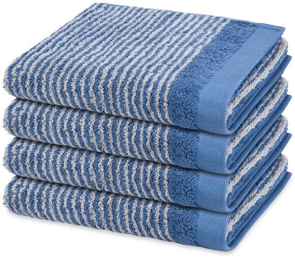 ROSS Handtuch Set Stripes, Frottee (Spar-Set, 4-St), 4 X Handtuch im Set - Baumwolle - Saugstark