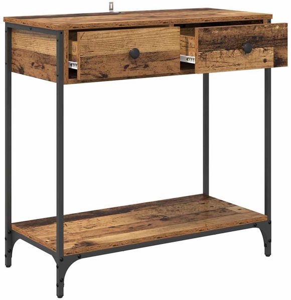 Konsolentisch, Beistelltisch, Konsole Altholz 75 x 34,5 x 75 cm Holzwerkstoff Bild 5