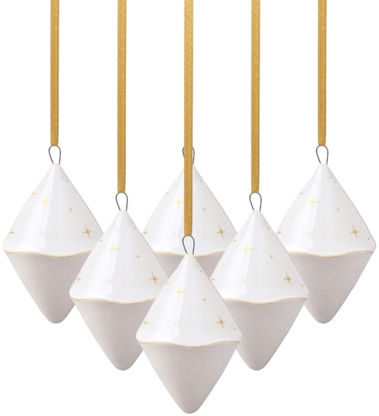 like. by Villeroy & Boch Winter Glow Ornament Doppelkegel 6er Set