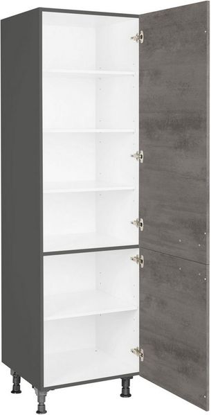 nobilia® Hochschrank "Riva", Ausrichtung wählbar, mit zwei Türen, vormontiert, Breite/Höhe: 60/216,6 cm