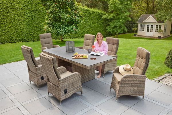 LC Garden Gartenstuhl Positionsstuhl Verstellsessel Turin Dining natur