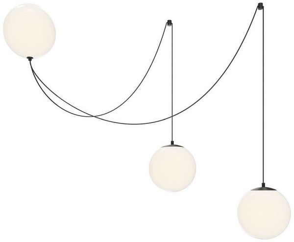 Licht-Erlebnisse Pendelleuchte BRIVO, LED fest integriert, Warmweiß, LED Glas Metall 3000 K warmweiß 1700 lm 20 cm breit H: max. 300 cm